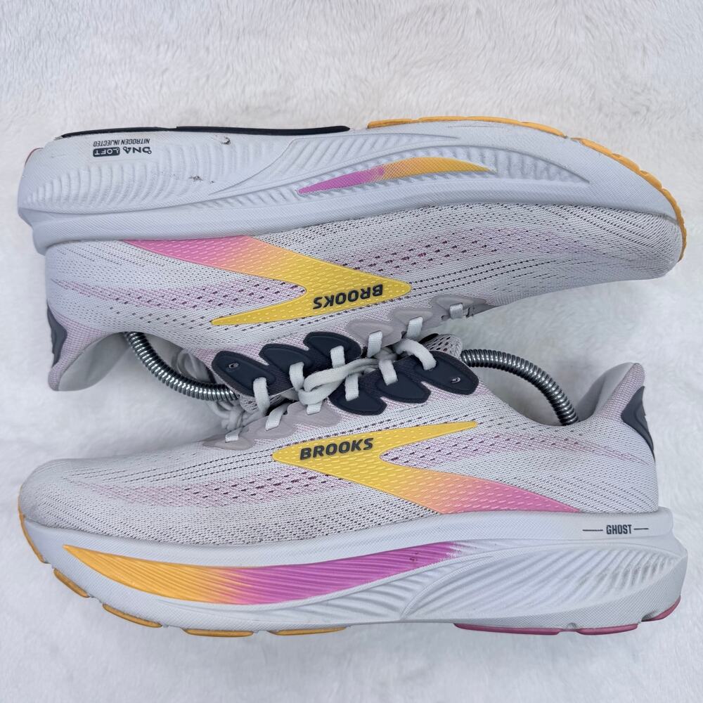 Brooks Ghost 17 Womens Running Shoes Oyster Apricot Pink Size 12 Athletic Shoe - Picture 6 of 10